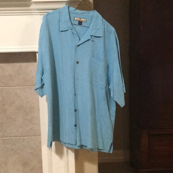 Tommy Bahama Blue Silk Short Sleeve 
